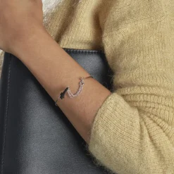 Clearance Histoire d'Or Bracelet Jonc Sibel Argent Blanc