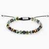 JOURDAN Bracelet Archimedes Acier Argenté Oeil De Tigre Turquoise* Bracelets|Bracelets Fantaisie