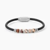 New JOURDAN Bracelet Caoutchouc Noir Agate