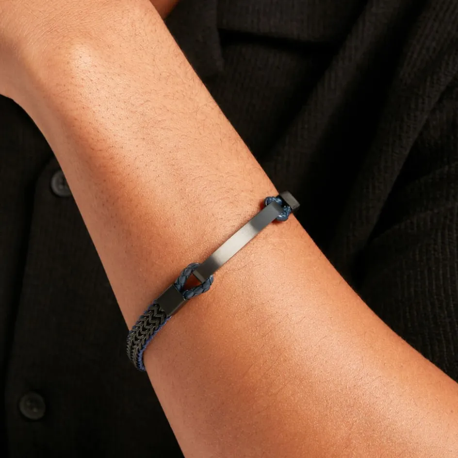 Discount JOURDAN Bracelet Donovan Acier Noir