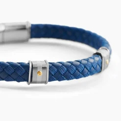Hot JOURDAN Bracelet Kamen Cuir Bleu