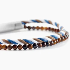 JOURDAN Bracelet Renatus Acier Argenté Oeil De Tigre* Bracelets|Bracelets Fantaisie