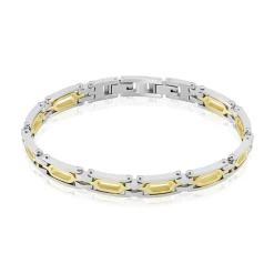 Online JOURDAN Bracelet Wild Acier Blanc Et Jaune acier bicolore