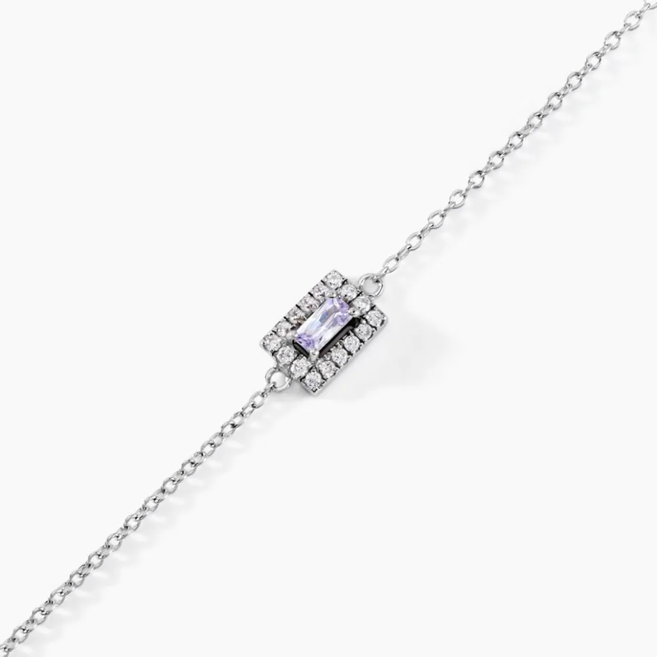 Outlet Histoire d'Or Bracelet Laurine Argent Blanc Oxyde De Zirconium argent blanc oxyde violet
