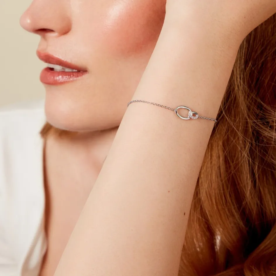 Best Histoire d'Or Bracelet Loline Argent Blanc Oxyde De Zirconium