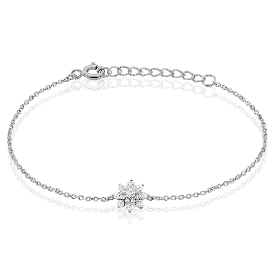 New Histoire d'Or Bracelet Lorraine De Zirconium argent blanc oxyde