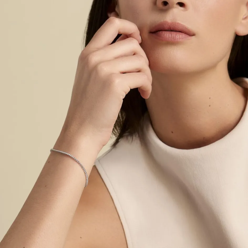 Online Histoire d'Or Bracelet Lou-anne Argent Blanc Oxyde De Zirconium argent blanc oxyde zirconium