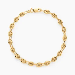 Histoire d'Or Bracelet Maille Dami Maille Grain De Café or jaune