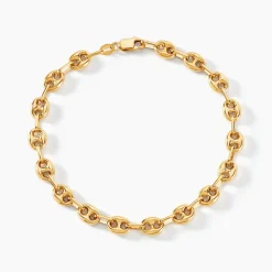 Discount Histoire d'Or Bracelet Maille Dami Maille Grain De Café or jaune
