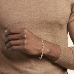 Discount Histoire d'Or Bracelet Maille Dami Maille Grain De Café or jaune