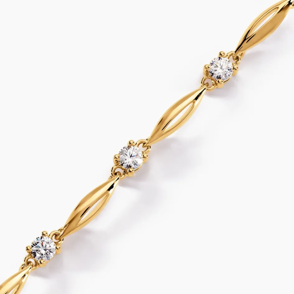 Sale Histoire d'Or Bracelet Mimona Plaqué Or Jaune Oxyde De Zirconium