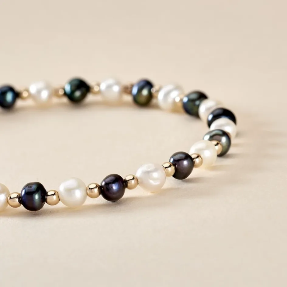 Outlet Histoire d'Or Bracelet Mirjam Or Jaune Perle De Culture