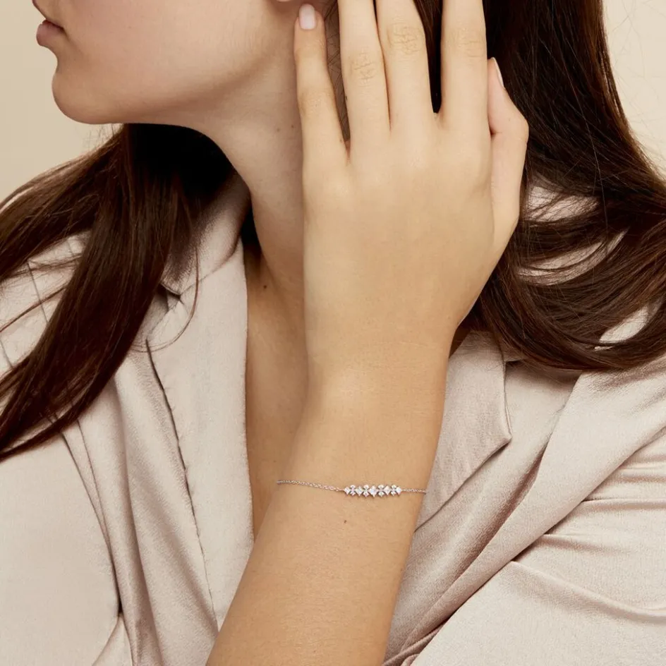 Best Histoire d'Or Bracelet Monique Argent Blanc Oxyde De Zirconium