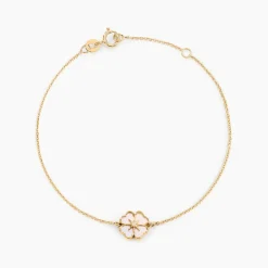 Outlet Histoire d'Or Bracelet Nacrea Or Jaune Nacre Oxyde De Zirconium or jaune nacre blanche