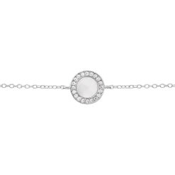 Outlet Histoire d'Or Bracelet Nawala De Zirconium Et Nacre argent blanc oxyde
