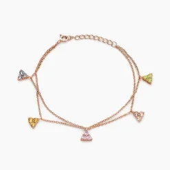 New Histoire d'Or Bracelet Nimbe Argent Rose Oxyde De Zirconium argent rose oxyde champagne