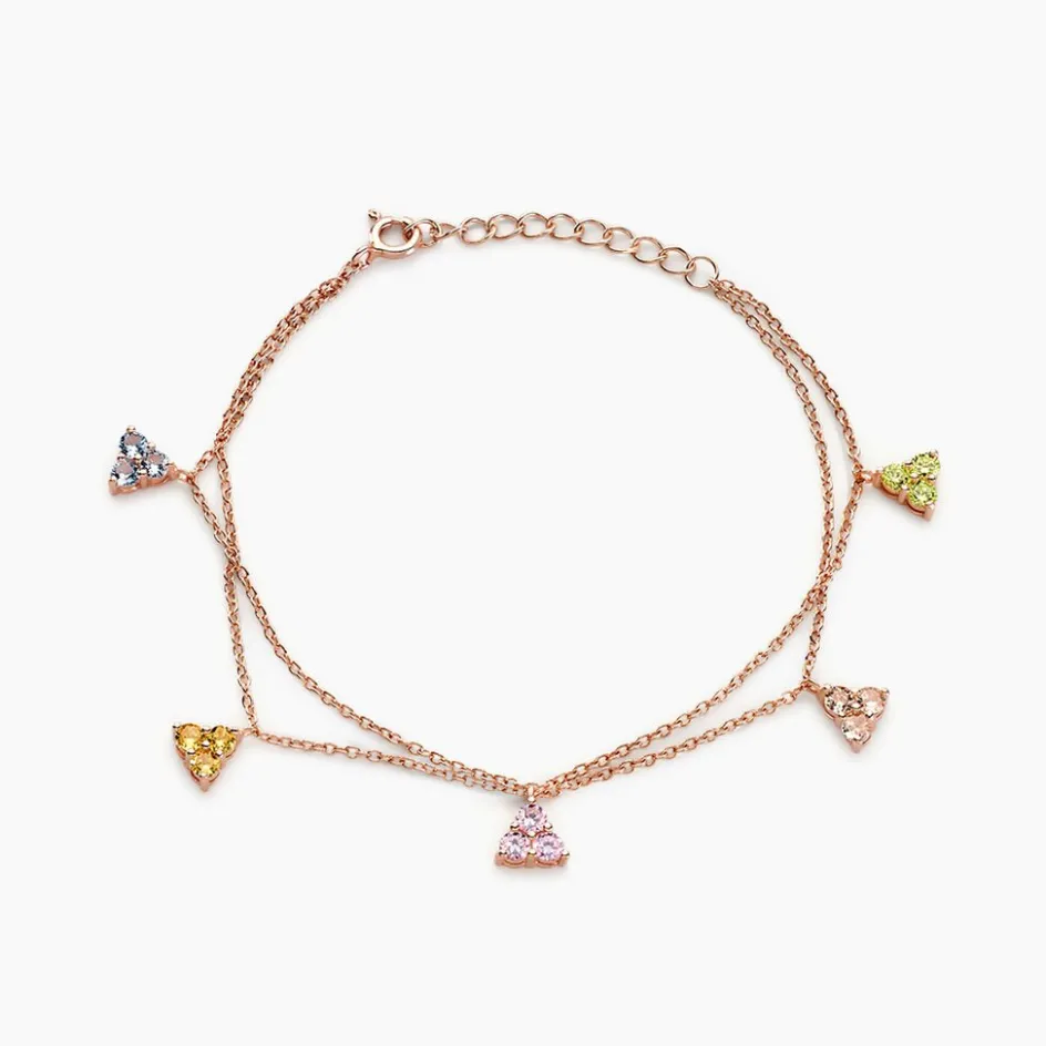 New Histoire d'Or Bracelet Nimbe Argent Rose Oxyde De Zirconium argent rose oxyde champagne