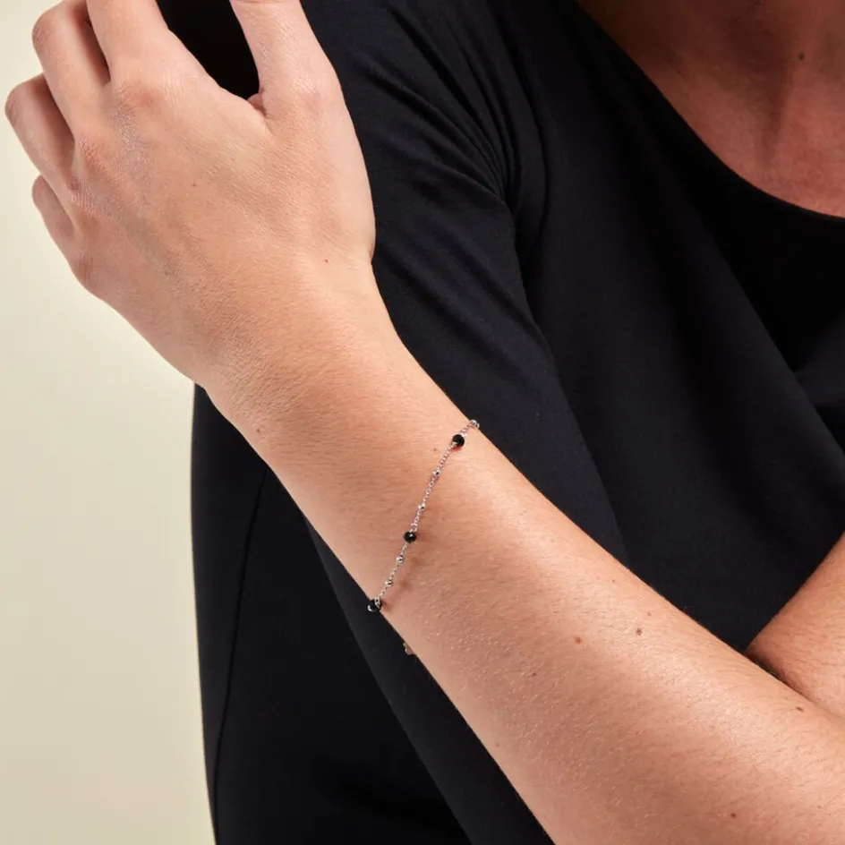 Best Histoire d'Or Bracelet Nissia Argent Blanc Verre