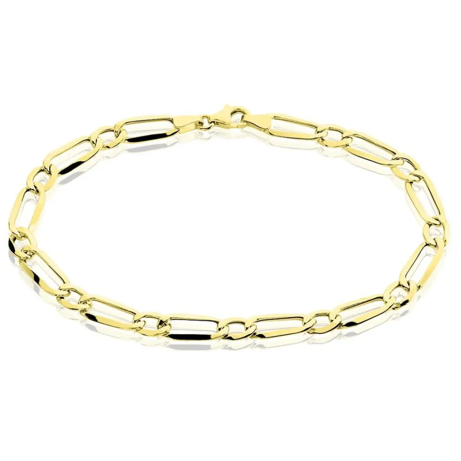 Outlet Histoire d'Or Bracelet Ophelio Maille Alternee 1/1 or jaune
