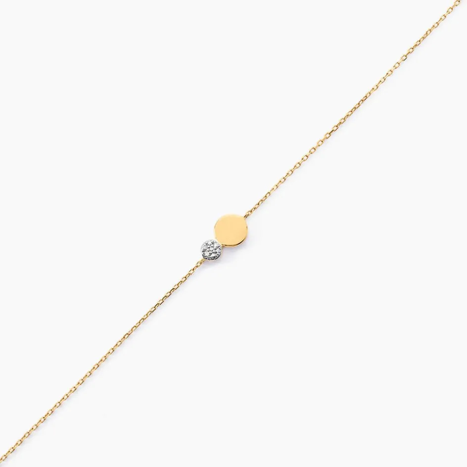 Clearance Histoire d'Or Bracelet Or Jaune Abihu Diamants