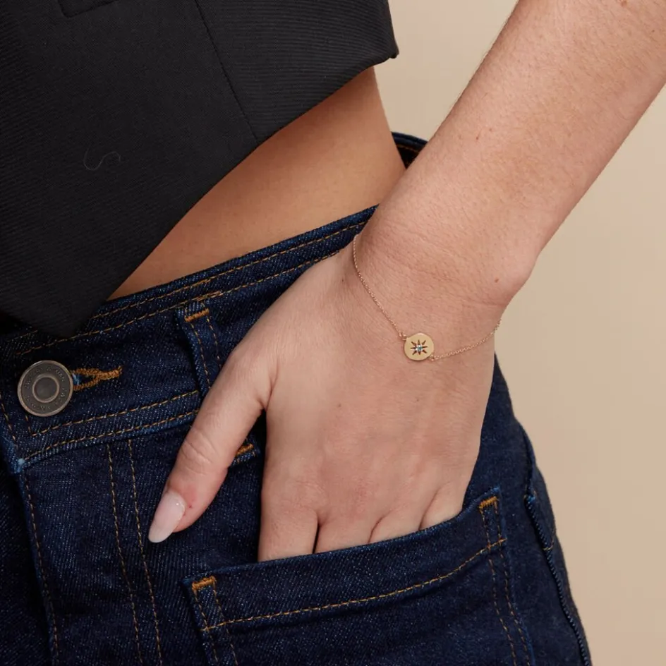 Hot Histoire d'Or Bracelet Or Jaune Evening Star Topaze Bleu London or jaune topaze bleu london