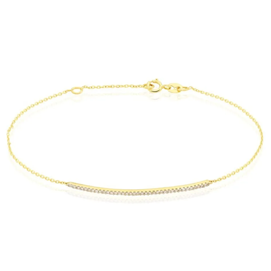 Clearance Histoire d'Or Bracelet Or Jaune Nalania Diamant or jaune diamant