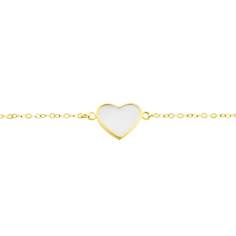 Outlet Histoire d'Or Bracelet Or Jaune Pervenche Nacre