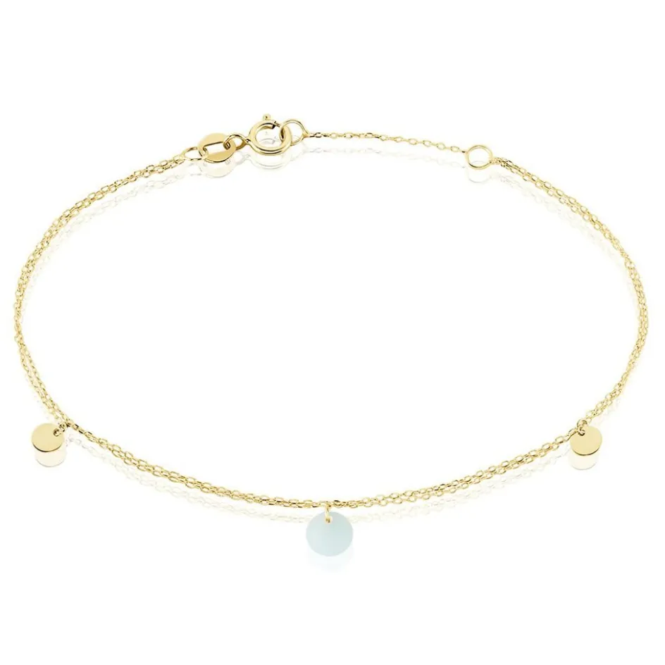 Clearance Histoire d'Or Bracelet Pampilles Colorées Or Jaune Amazonite or jaune amazonite vert