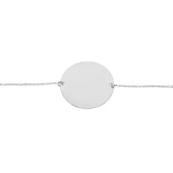 Outlet Histoire d'Or Bracelet Pastille Gravable Or Blanc