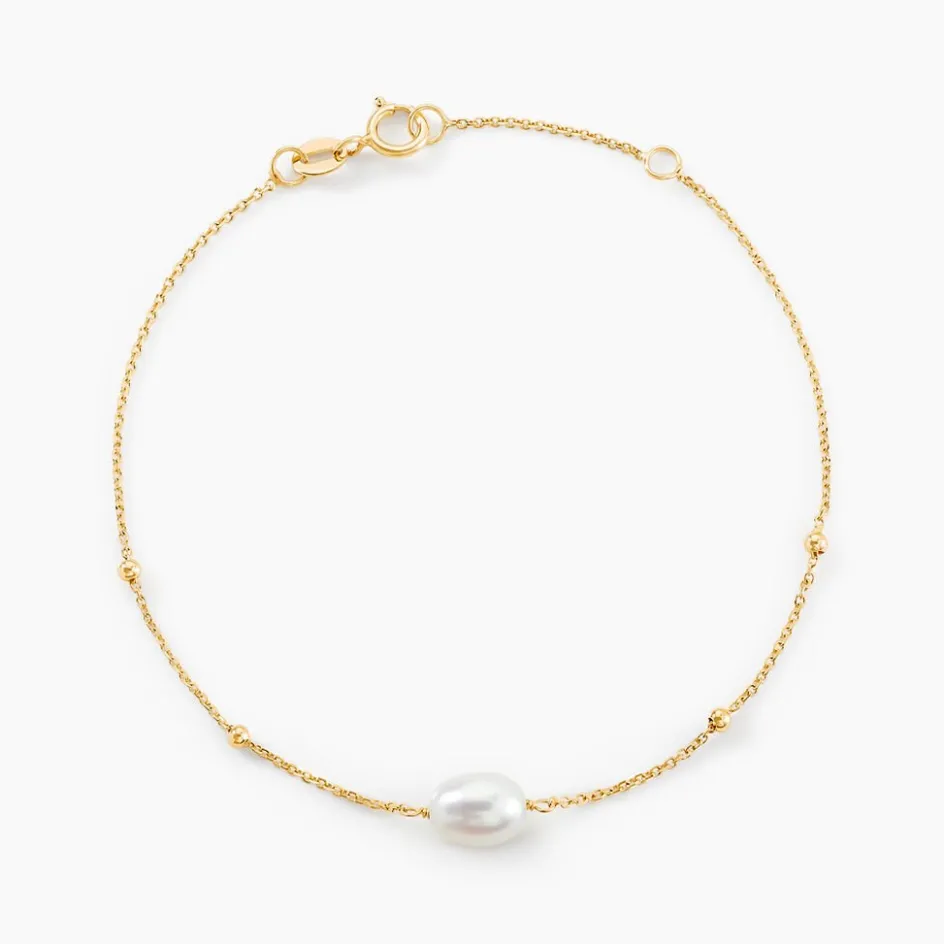 Best Histoire d'Or Bracelet Pearly Or Jaune Perle De Culture