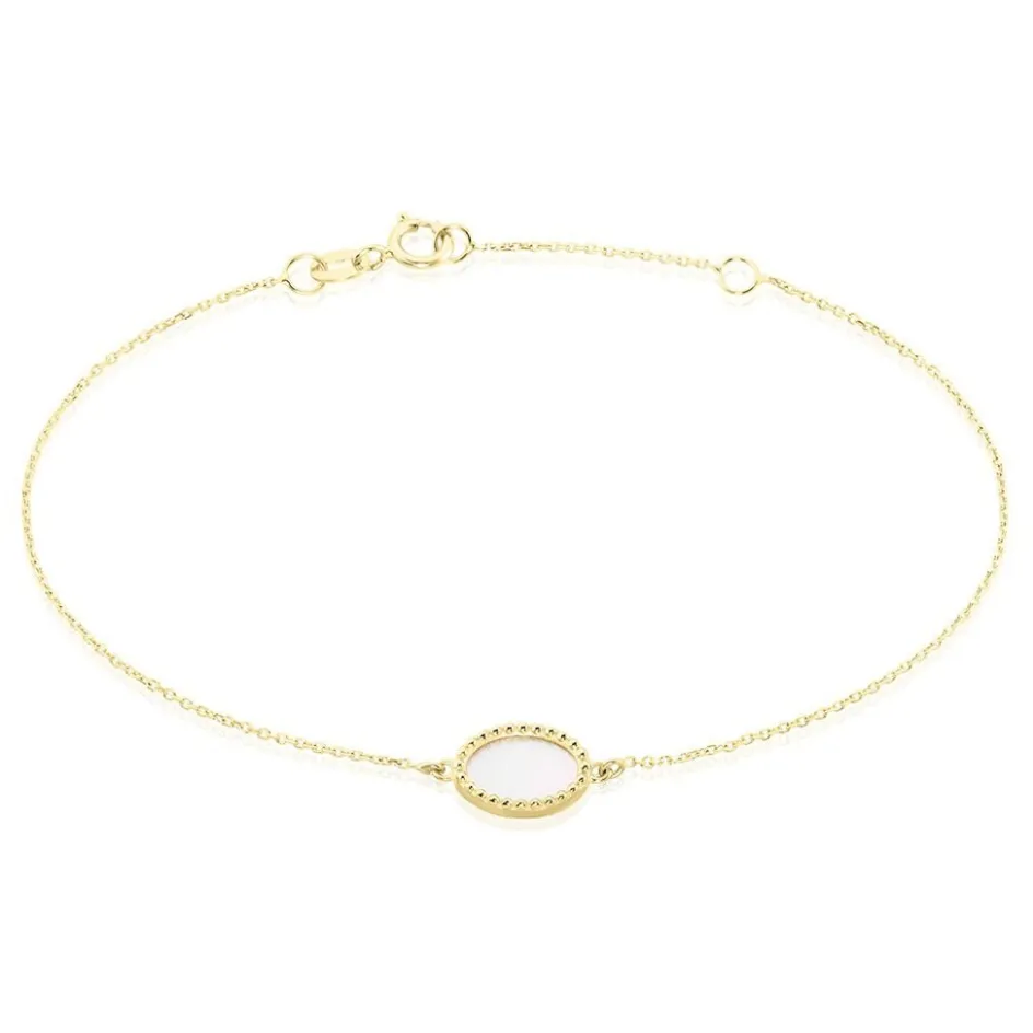 Sale Histoire d'Or Bracelet Pernia Or Jaune Nacre or jaune nacre blanche