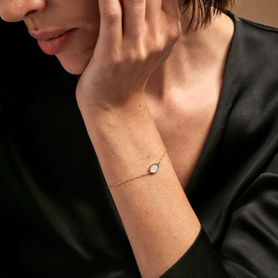 Sale Histoire d'Or Bracelet Pernia Or Jaune Nacre or jaune nacre blanche