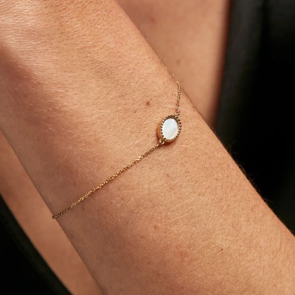 Sale Histoire d'Or Bracelet Pernia Or Jaune Nacre or jaune nacre blanche