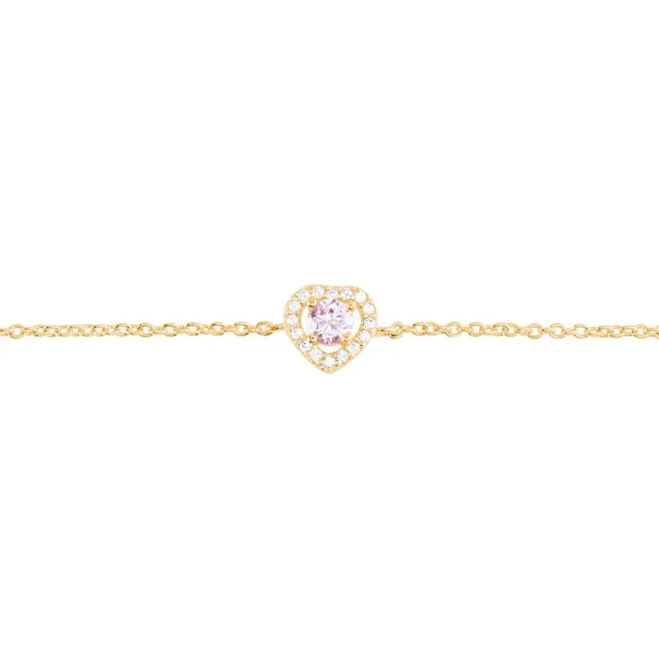 Hot Histoire d'Or Bracelet Plaqué Or Jaune Alais Oxyde De Zirconium plaqué or jaune oxyde rose