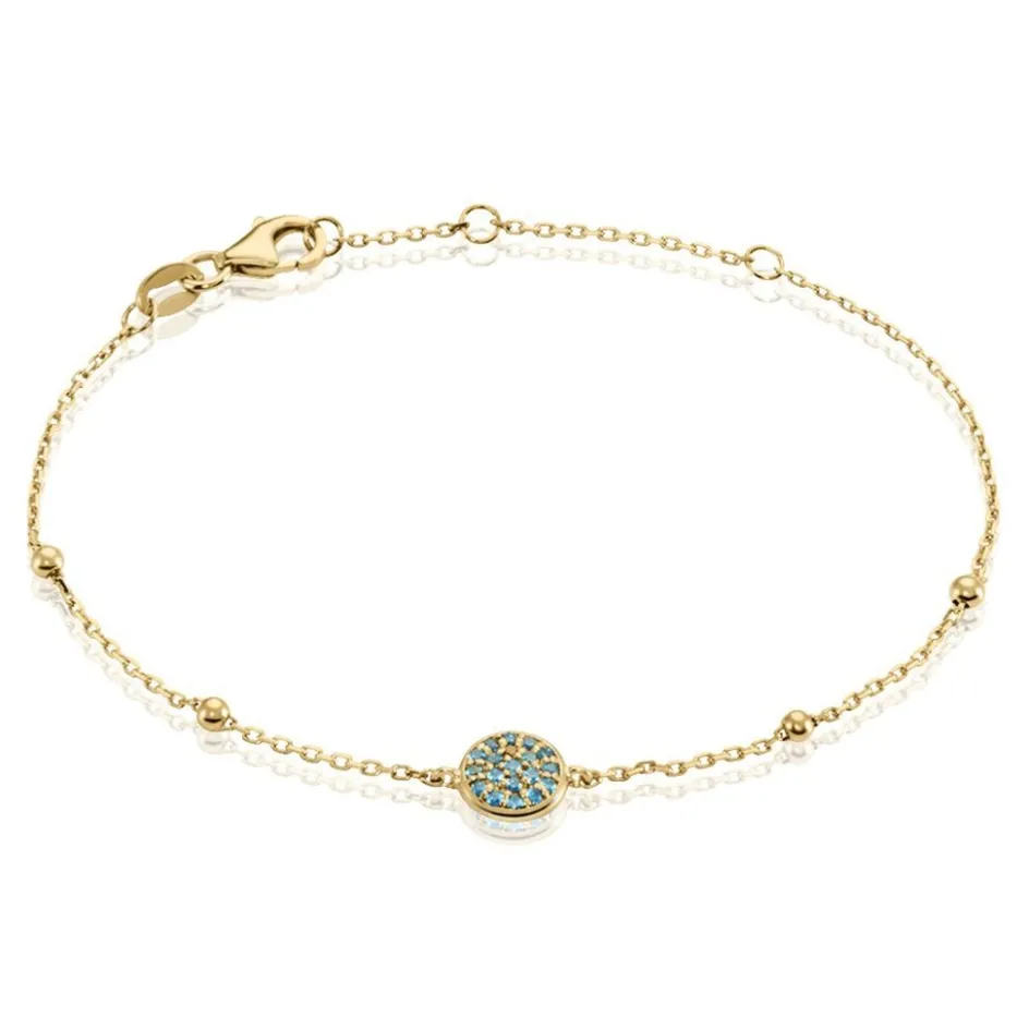 Outlet Histoire d'Or Bracelet Plaqué Or Jaune Mikayla Oxydes De Zirconium