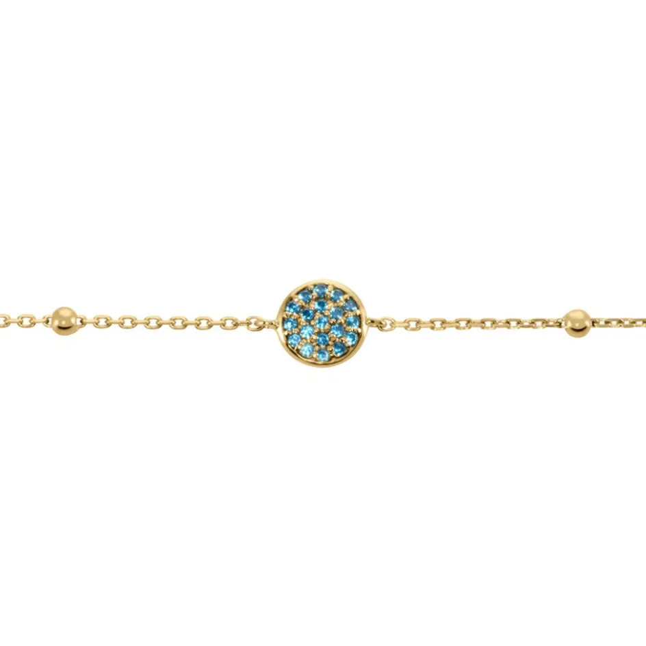 Outlet Histoire d'Or Bracelet Plaqué Or Jaune Mikayla Oxydes De Zirconium