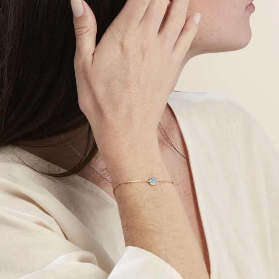 Outlet Histoire d'Or Bracelet Plaqué Or Jaune Mikayla Oxydes De Zirconium