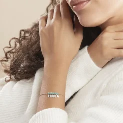 Outlet Histoire d'Or Bracelet Polyna Argent Blanc Pierre De Synthese