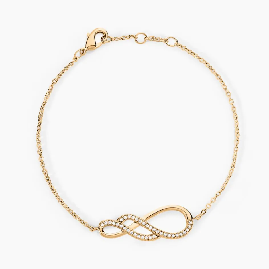 Outlet Histoire d'Or Bracelet Rajah Plaqué Or Jaune Oxyde De Zirconium