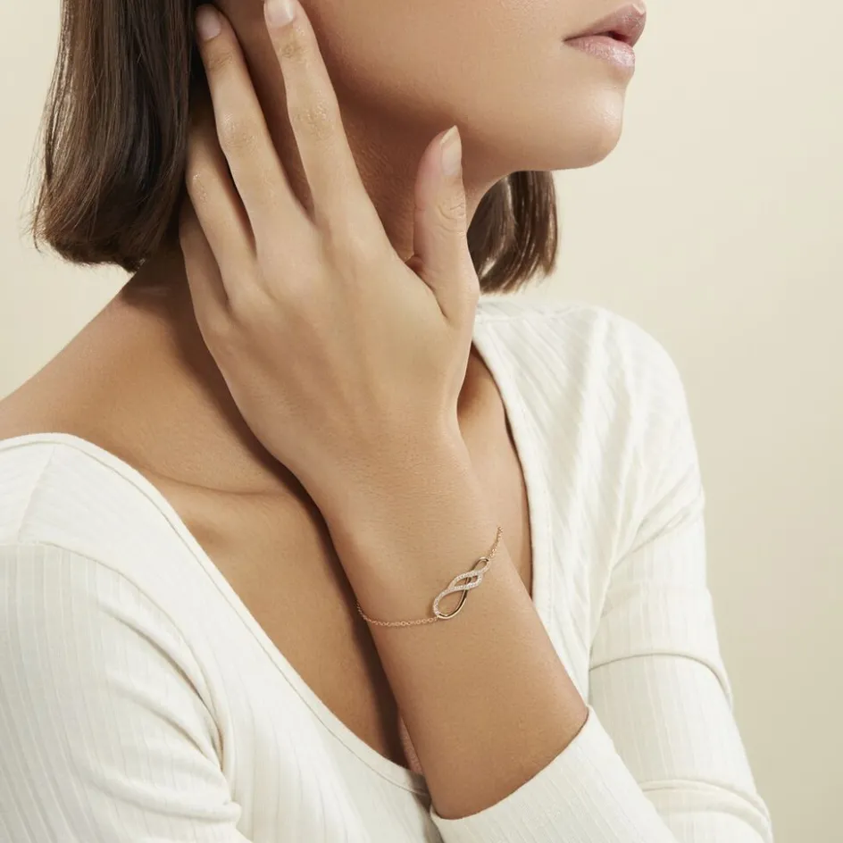 Outlet Histoire d'Or Bracelet Rajah Plaqué Or Jaune Oxyde De Zirconium