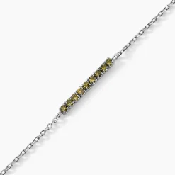 Histoire d'Or Bracelet Rio Tennis Argent Blanc Oxyde De Zirconium argent blanc oxyde vert