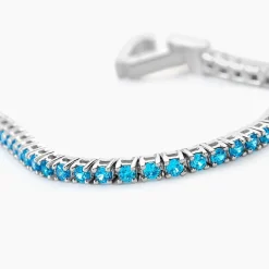 Histoire d'Or Bracelet Rio Tennis Argent Blanc Oxyde De Zirconium argent blanc oxyde bleu