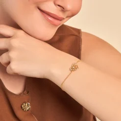 Outlet Histoire d'Or Bracelet Romée Plaqué Or Jaune Oxyde De Zirconium