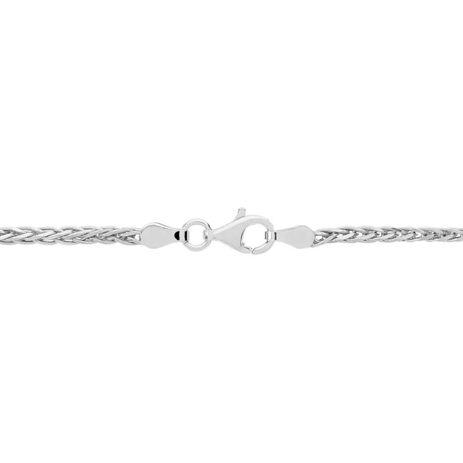 Outlet Histoire d'Or Bracelet Sherihane Maille Palmier Argent Blanc