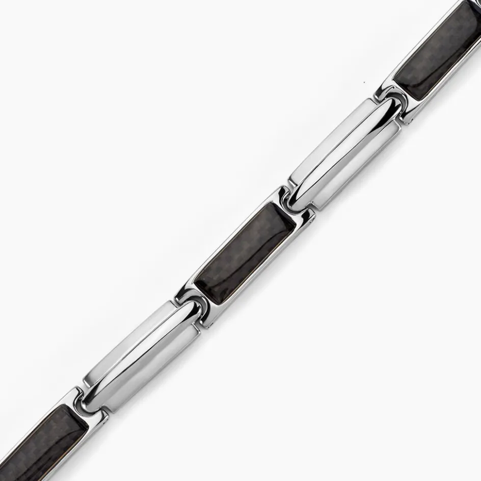 Clearance Histoire d'Or Bracelet Street Acier Blanc