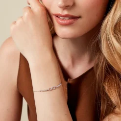 Clearance Histoire d'Or Bracelet Syliana Argent Blanc Oxyde De Zirconium