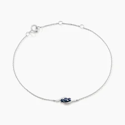 Histoire d'Or Bracelet Trinitie Diamant or blanc saphir