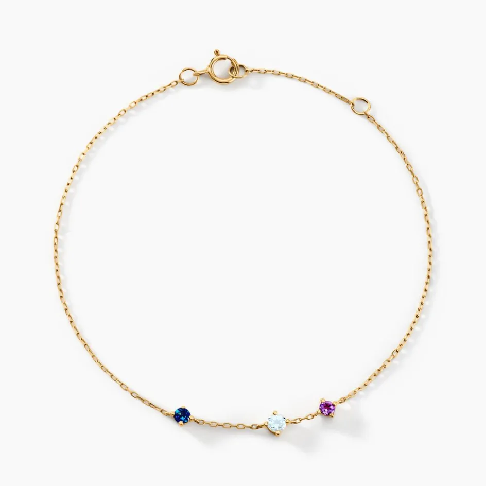 Clearance Histoire d'Or Bracelet Universe Or Jaune Topaze Améthyste