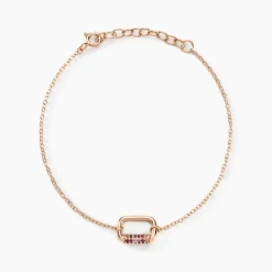 Best Histoire d'Or Bracelet Urban Call De Synthese Oxyde De Zirconium argent rose pierre