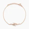 Sale Histoire d'Or Bracelet Wendy Argent Rose Oxyde De Zirconium